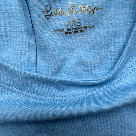 Lilly Pulitzer Blue Boat Neck 3/4 Sleeves Dress Women's Sz xxs - Picture 3 of 5